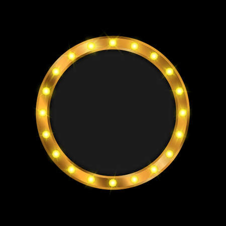 Shining retro light banner. Vector illustration EPS10のイラスト素材