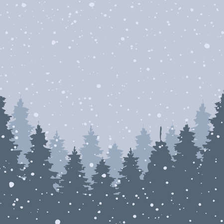 Winter landscape. Falling snow. Christmas background. Vector illustration EPS10のイラスト素材