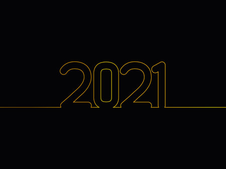 2021 New Year poster. Vector illustrationのイラスト素材