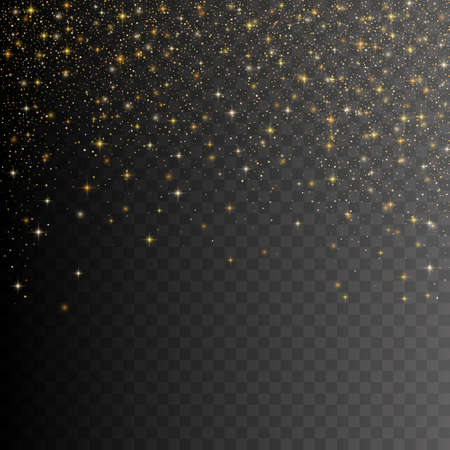 Gold glitter stardust background. Vector illustration EPS10のイラスト素材