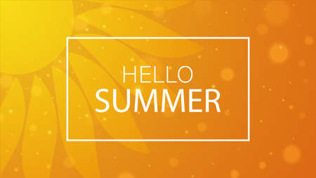 Hello summer. Summer time background Vector illustration