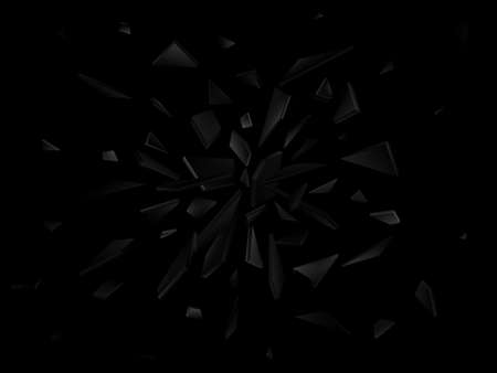 Shards of broken glass. Abstract explosion. Realistic vector backgroundのイラスト素材