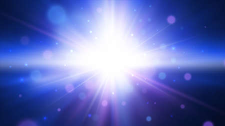 Light effect. Star burst with sparkles. Blue vector explosionのイラスト素材