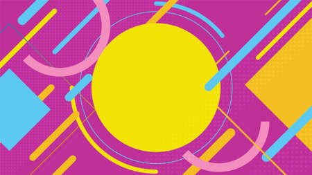 Minimal geometric background. Dynamic shapes composition. Vector background EPS10