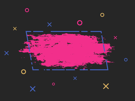 Grunge banner. Brush paint ink stroke. Vector backgroun EPS10のイラスト素材