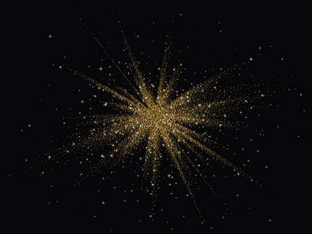 Glitter burst with golden texture. Vector backgroundのイラスト素材