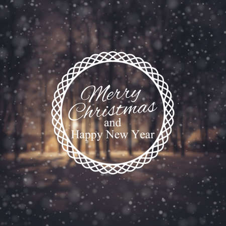 Merry christmas and a happy new year. Falling snow. Winter background. Vector illustration EPS10のイラスト素材