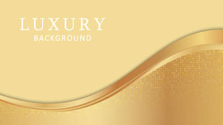 Luxury background with golden waves.のイラスト素材