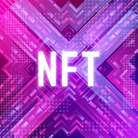 NFT background. Digital technology concept. Vector illustration