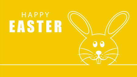 Happy easter card with bunny. Vector background EPS10のイラスト素材