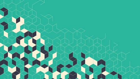 Geometric pattern with cubes. Abstract vector background EPS10のイラスト素材
