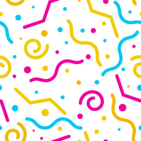 Seamless pattern with doodles. Abstract vector backgroundのイラスト素材
