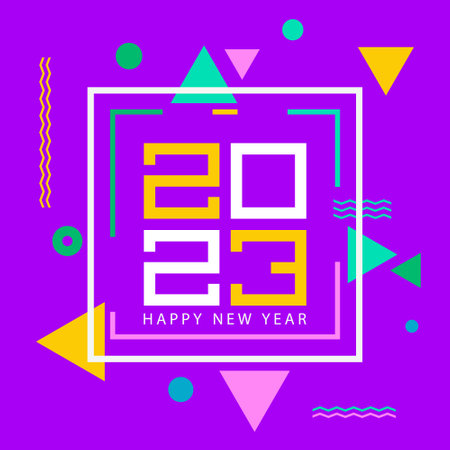 2023 Happy New Year banner. Abstract vector background EPS10のイラスト素材