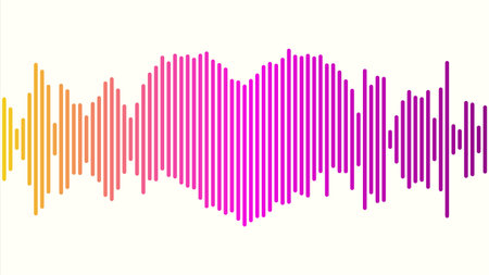 sound waves. heart shape. music equalizer. Abstract vector illustration EPS10のイラスト素材