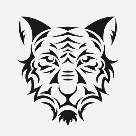 Tiger head, face logo. Vector icon template EPS10のイラスト素材