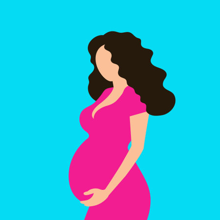 Pregnant woman. flat design. Vector illustration EPS10のイラスト素材