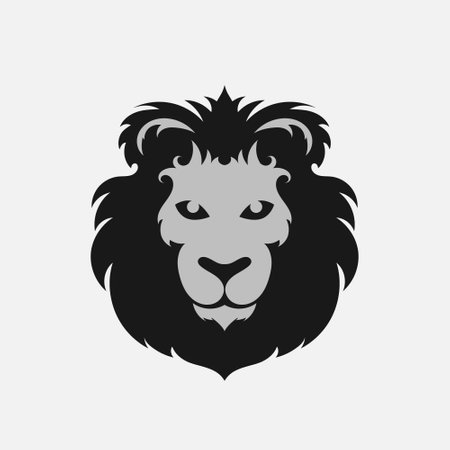 Lion head logo. Vector emblem, icon. EPS10のイラスト素材