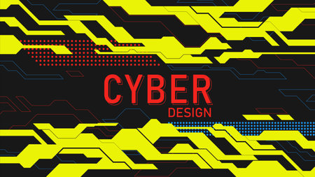 modern cyberpunk poster. technology background. Vector illustration EPS10のイラスト素材