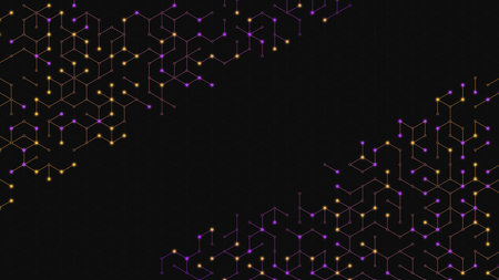 Geometric pattern with cubes and hexagons. technology background. Vector illustration EPS10のイラスト素材