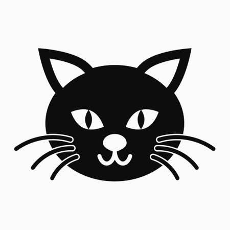 Cat head, face logo. Vector icon templateのイラスト素材