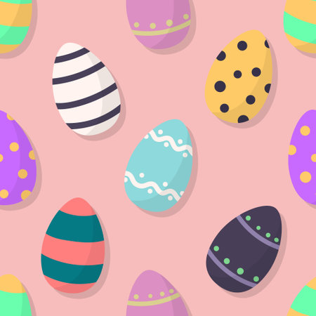Easter eggs. Seamless pattern. Vector illustration EPS10のイラスト素材