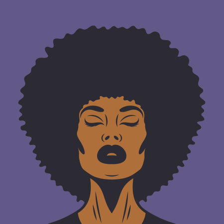 African American woman portrait. Vector illustration EPS10のイラスト素材