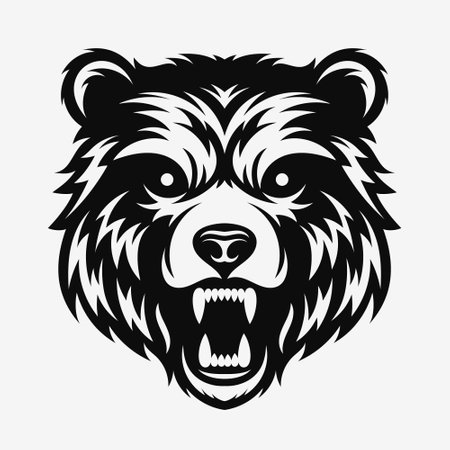 Angry bear head . Mascot design. Vector illustration EPS10