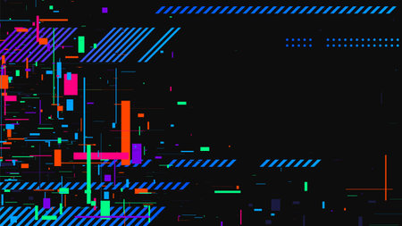 Glitch Noise Texture. Digital Technology Background. EPS10のイラスト素材