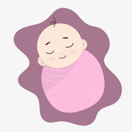 Cute baby sleeping icon. Vector illustration EPS10のイラスト素材