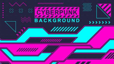 Cyberpunk Futuristic Background Tech Circuit Design EPS10のイラスト素材