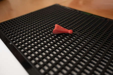 Braille stencil and metal stylus.