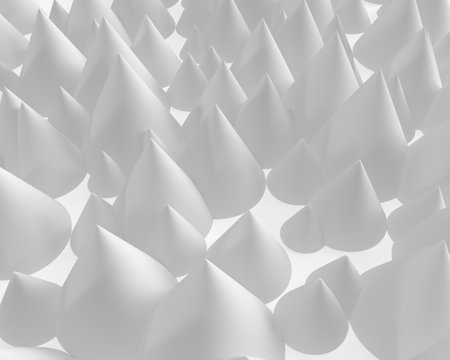 Three dimensional model. Pointed white peaks.の写真素材