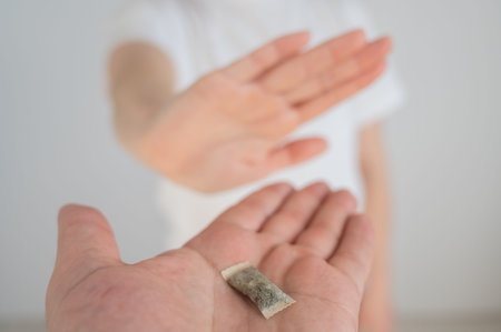 The woman refuses to take chewing tobacco