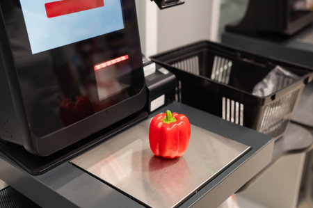 Bell peppers at the self-checkout