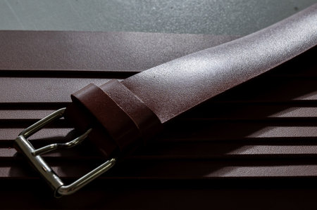 Close up of leather belts