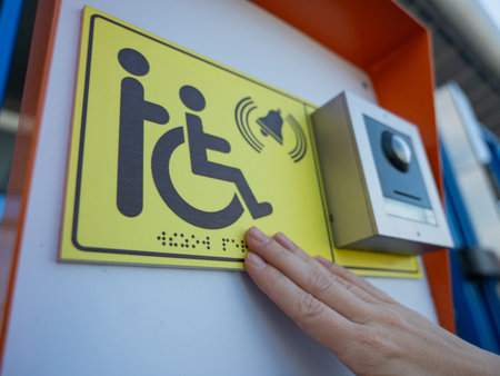 Help call button for people with disabilities