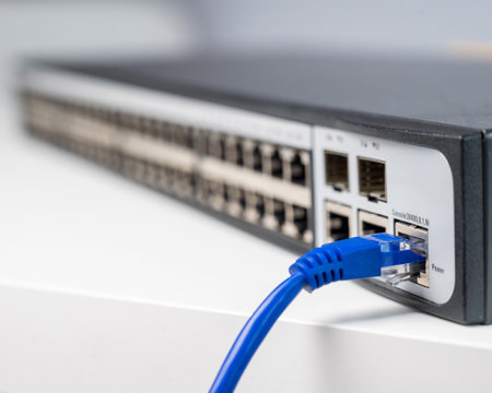 Connecting Ethernet Cable to Network Switch