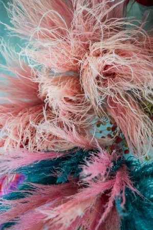 Colorful decorative feathers at a decor store