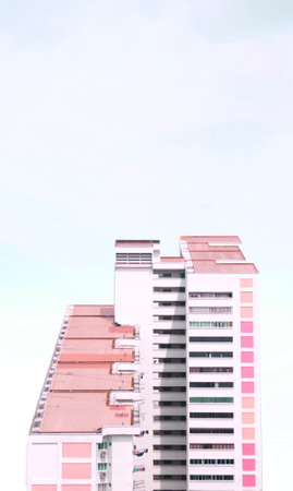 Uniquely designed public housing in Singaporeのeditorial素材