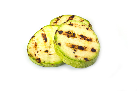 green zucchini grilled with dark stripes from the grillの写真素材