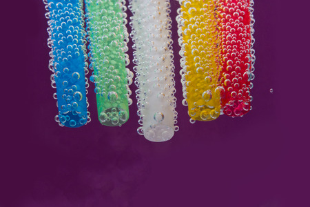 colorful strawsの写真素材