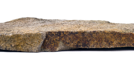 stone plate on a white backgroundの写真素材