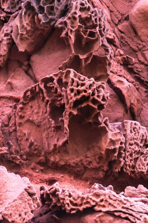red rock cliff,strange form of red rock