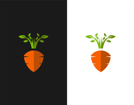 Carrot. Vegetables vector logo iconのイラスト素材