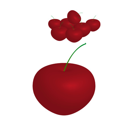 Red vector cherryのイラスト素材