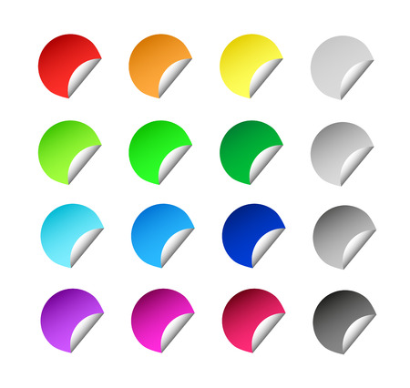 Set of colorful stickersのイラスト素材
