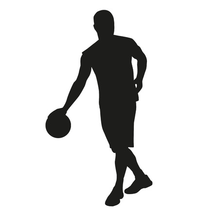 Dribbling basketball playerのイラスト素材