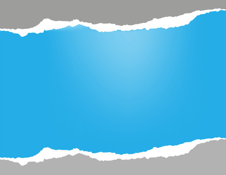 Torn paper. Sky-blue backgroundのイラスト素材