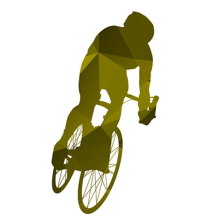 Abstract isolated vector cyclistのイラスト素材