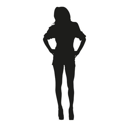 Sexy woman silhouetteのイラスト素材